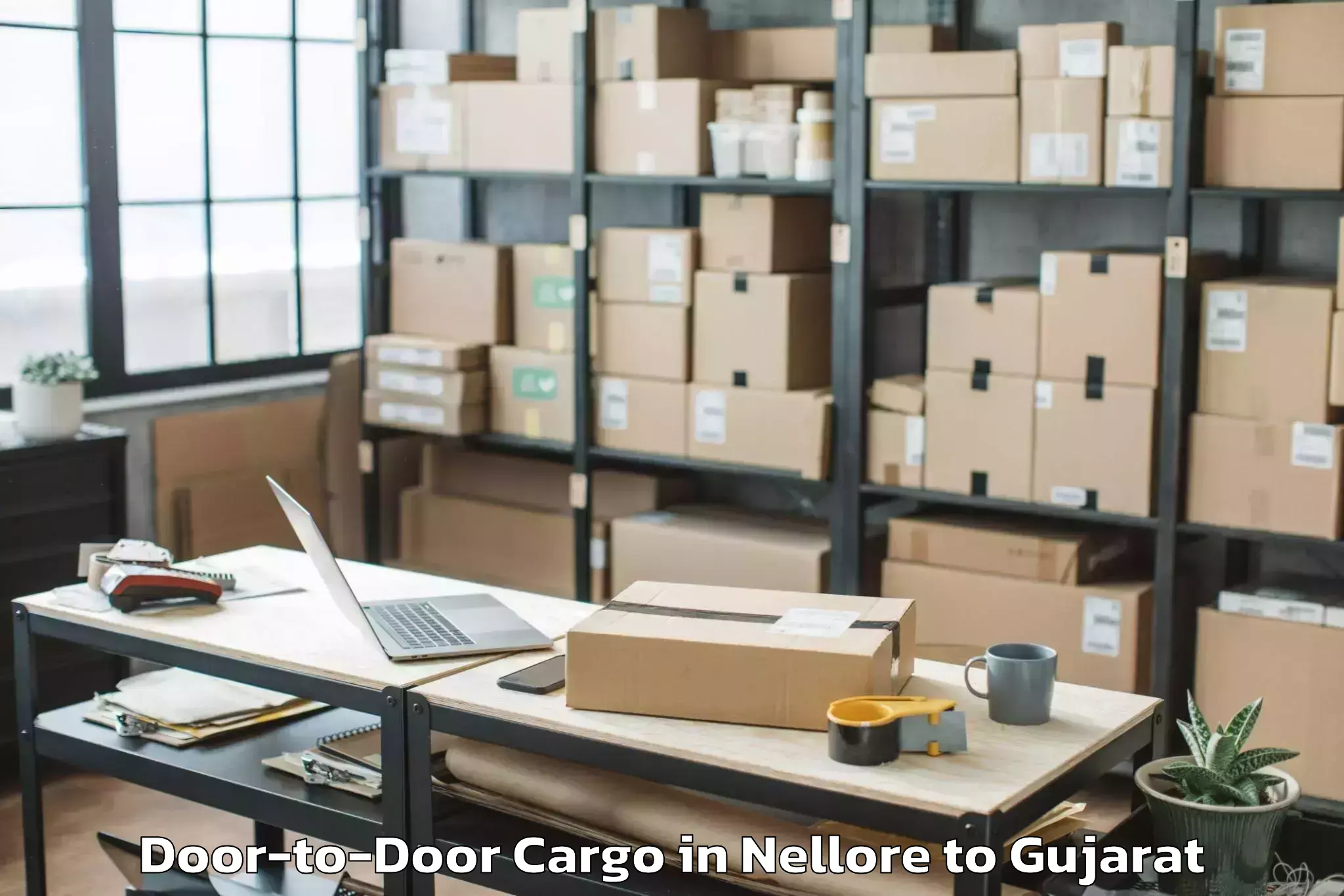 Book Nellore to Gujarat Ayurved University Jam Door To Door Cargo Online